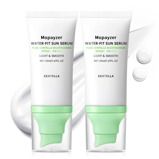 Centella Sunscreen SPF 50, Sunscreen for Face, Water Resistant Strong UV Protection No White Cast, Centella Madagascar Face Sun Screen Oil Free Korean Skincare(Green 2)