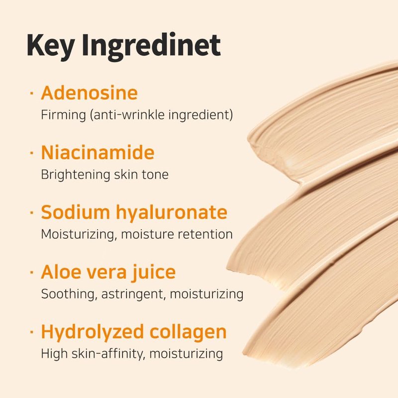 Ronas CC Color Change Cream - SPF 38 PA+++ Sunscreen Foundation | Korean Aesthetic Makeup, 1.69 Fl Oz