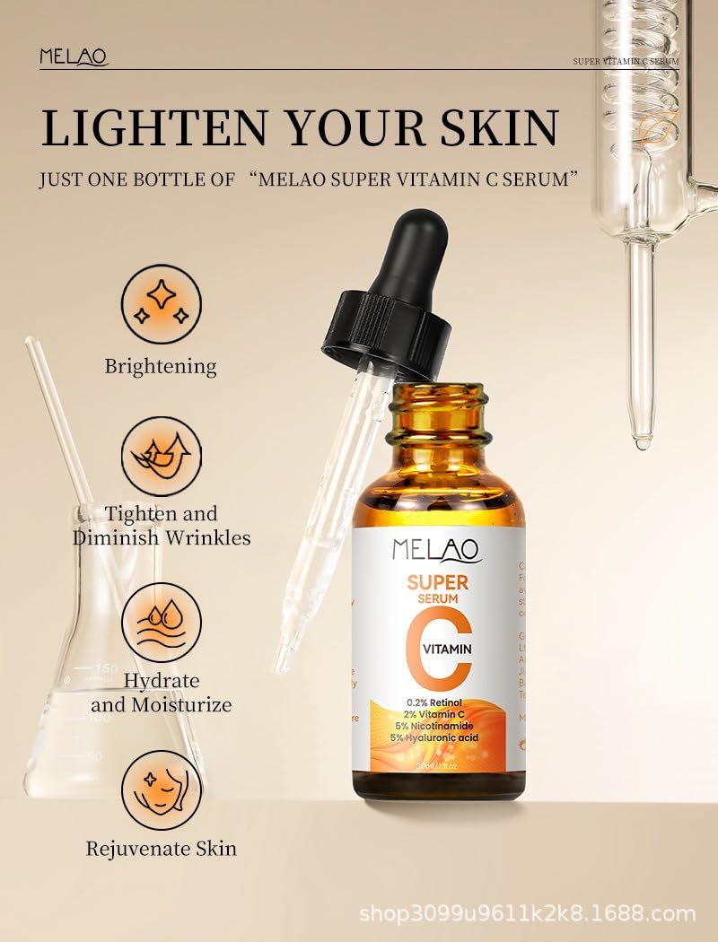 Vitamin C Super Face Serum, 30ml, with Retinol, Niacinamide and Hyaluronic Acid