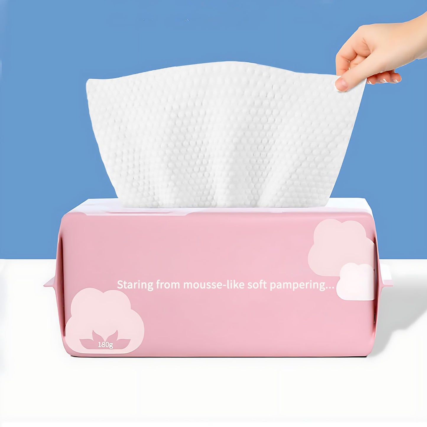 Cayxenful Disposable Face Towel Face Cloths for Washing Soft Cotton Dry Wipes Facial Cloths Towelettes for Washing and Drying, 400 Count Facial Tissue for Cleansing, Skincare and Makeup Remover