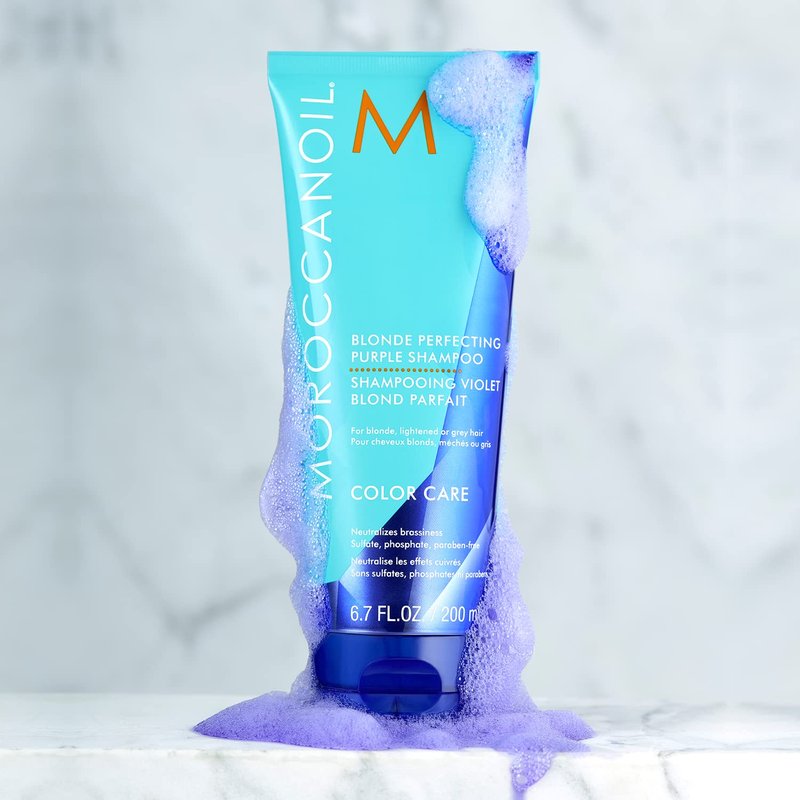 Moroccanoil Blonde Perfecting Purple Shampoo - Brightening Formula for Blonde Hair | 8.5 oz