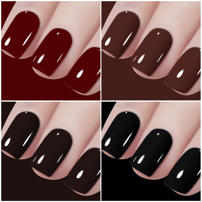 Vishine Gel Nail Polish Set - 48 Autumn Winter Colors with Base & Top Coat | 8ml Manicure Kit