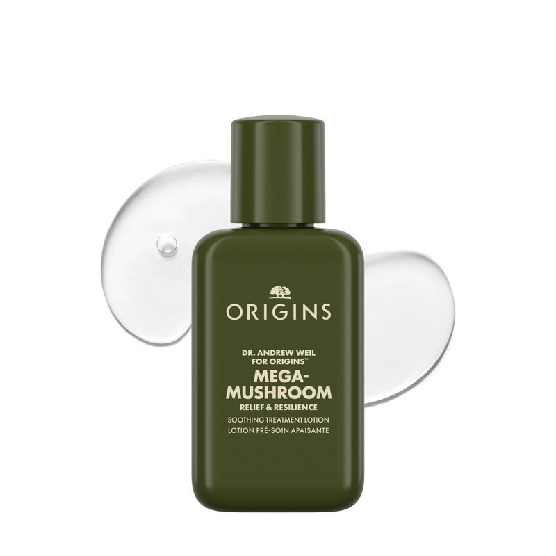Origins Mega-Mushroom Soothing Treatment Lotion | Great for Sensitive Skin | With Reishi Mushroom | Travel Size, 3.4 Fl Oz