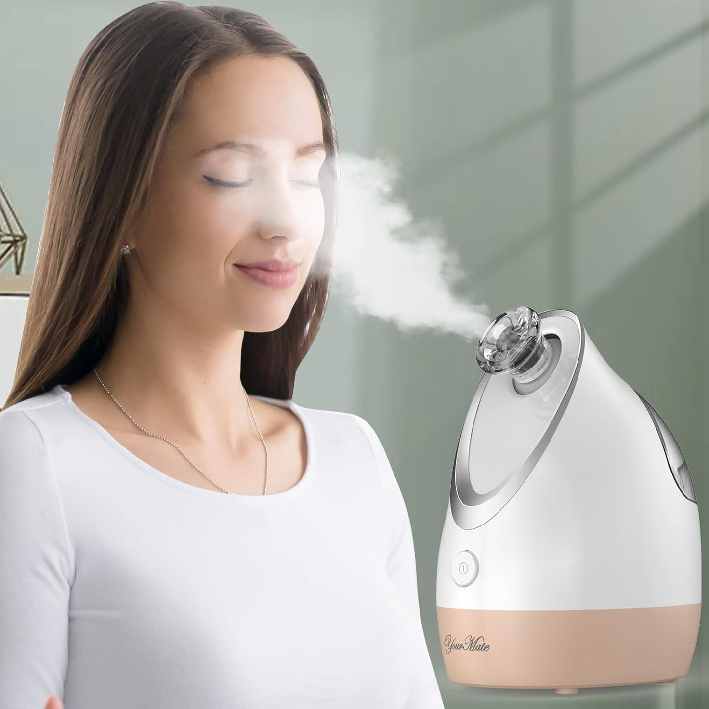 Facial Steamer - Nano Ionic Face Steamer with Adjustable Nozzle & Aromatherapy | Moisturizing Warm Mist for Sinuses & Pore Unclogging