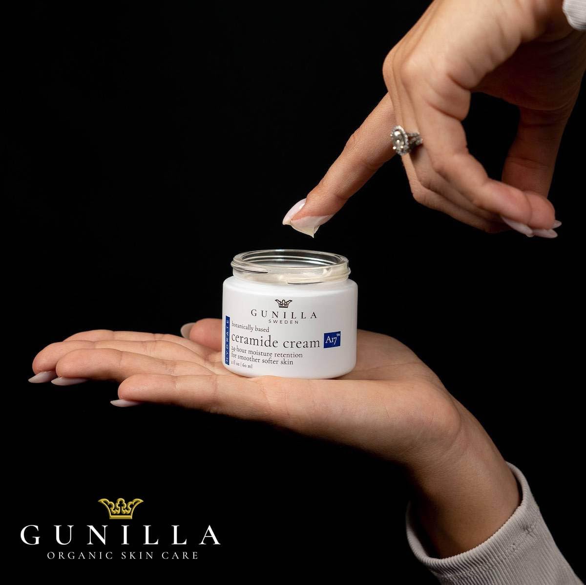 GUNILLA Ceramide Cream A17 – Spa-Grade Moisturizer with 17 Plant-Based Actives. For All Skin Types, Especially Dry or Sensitive. Fragrance-Free. Vegan. (2 oz)