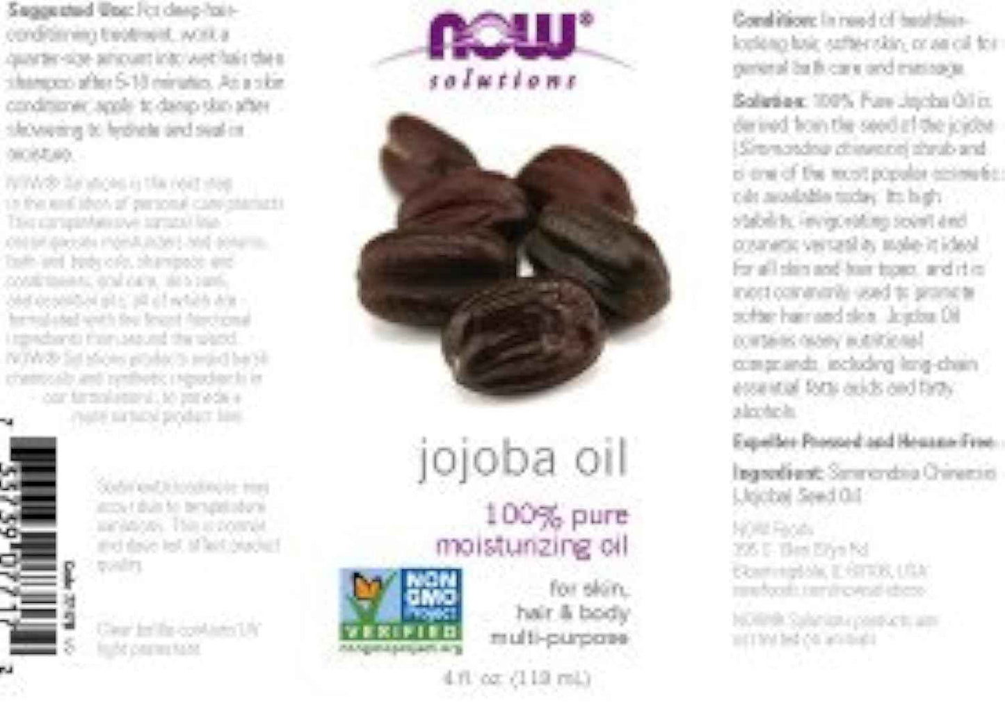 NOW Foods Jojoba Oil Pure, 4 ounce (Pack of 2)