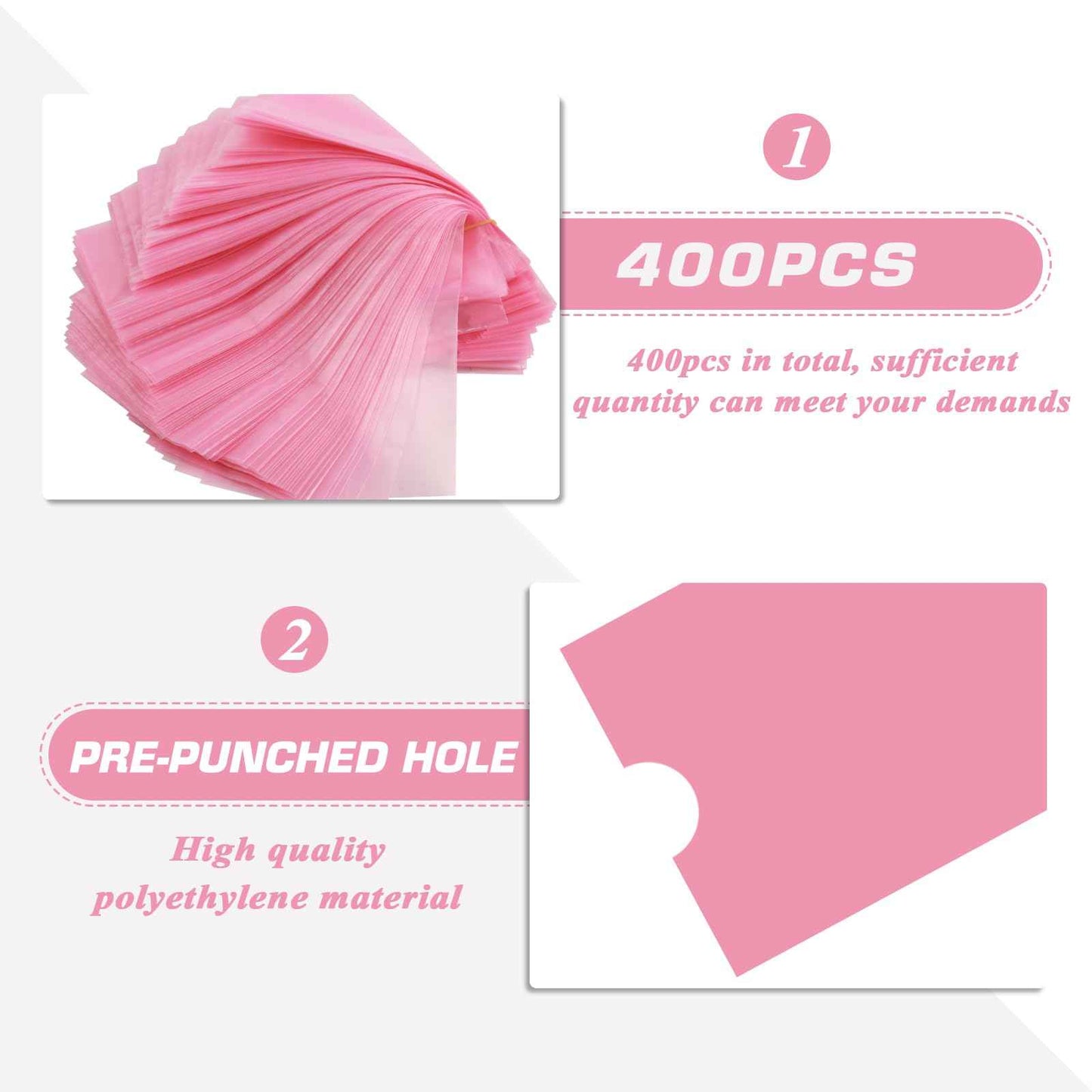 Tattoo Machine Pen Covers with Grip Tape Wrap - Narkysus 400Pcs Pink Machine Sleeves 2.5"x7.1" Large Tattoo Pen Bags and 4Pcs Pink Tattoo Gun Wrap Tattoo Supplies for Women and Studio Use