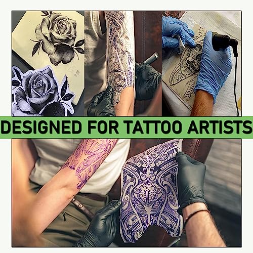 40Pcs Tattoo Skin Practice Kit Includes Fake Skin 10Pcs 8¡¿6in and Tattoo Stencil Transfer Paper 30Pcs A4 Size 4 Layers Supplies