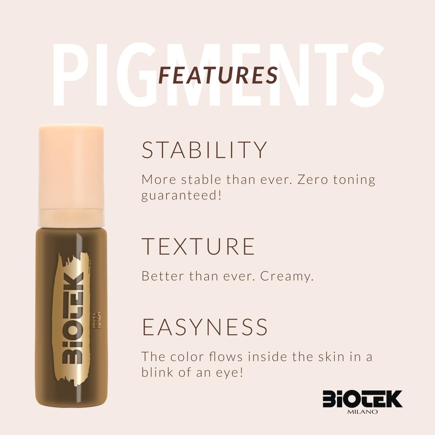 Biotek Brow Pigment for Permanent Makeup - Neutral Blond Color for Eyebrows - More Than Ever - Made in Italy - Moscow 0,61 fl.oz.
