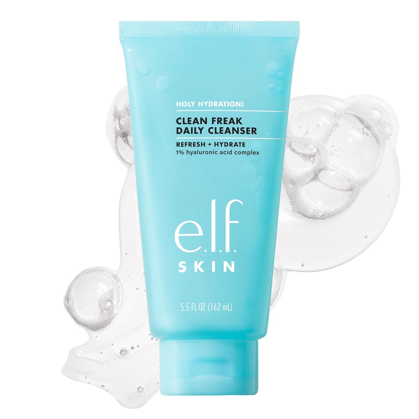 e.l.f. SKIN Holy Hydration! Daily Cleanser - Gentle Gel Face Wash with Hyaluronic Acid | 5.5 fl oz