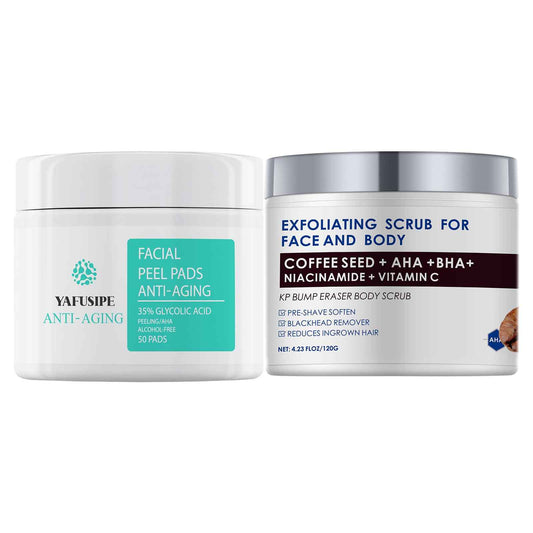 Glycolic Acid Pads 35% AHA Facial Resurfacing Pads Exfoliating Face Wipes Peel Pads Brightening Exfoliant Pads for Face KP Bump Eraser Body Scrub Ingrown Hair Keratosis Pilaris Treatment