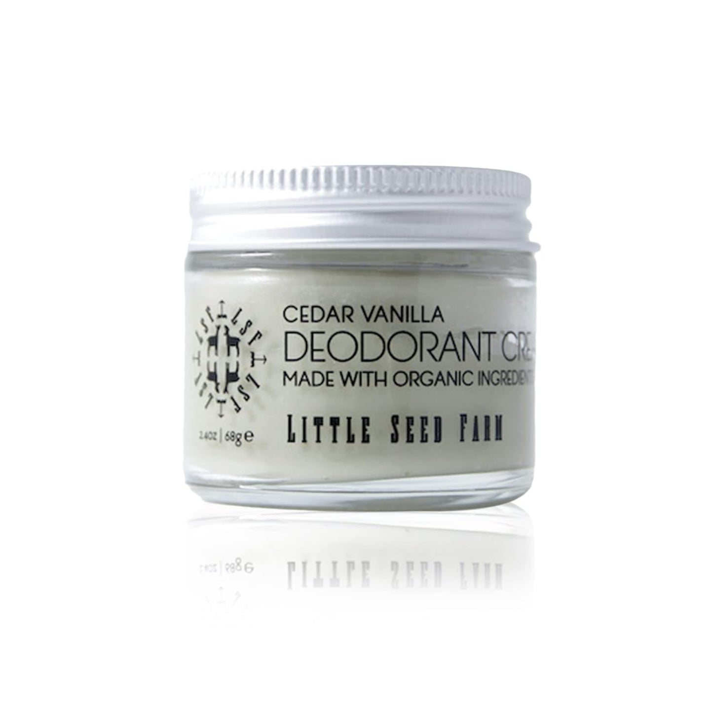 All Natural Deodorant Cream - Aluminum Free Cedar Vanilla | 2.4 Ounce Terracotta Red Jar