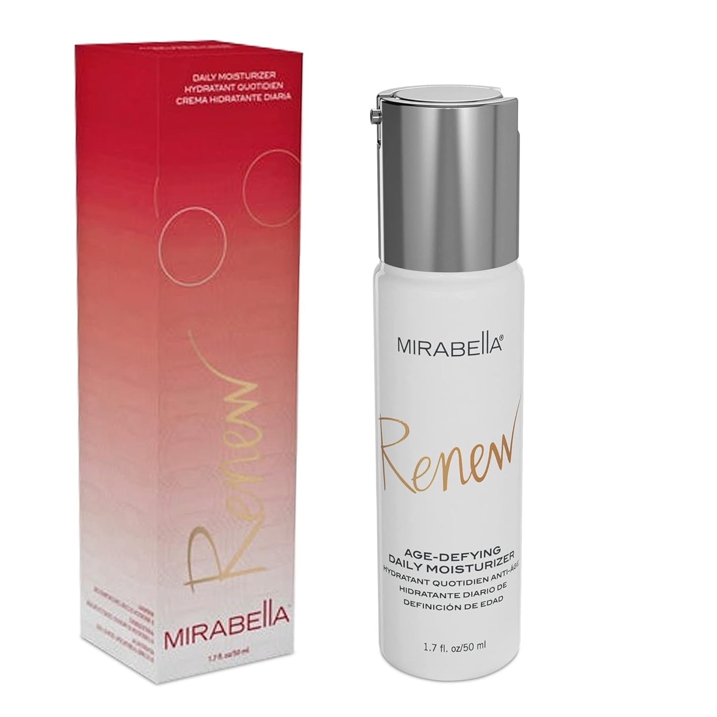 Mirabella Age-Defying Daily Face Moisturizer - Hydrating Formula with Peptides & Hyaluronic Acid | Reduces Fine Lines & Dark Spots