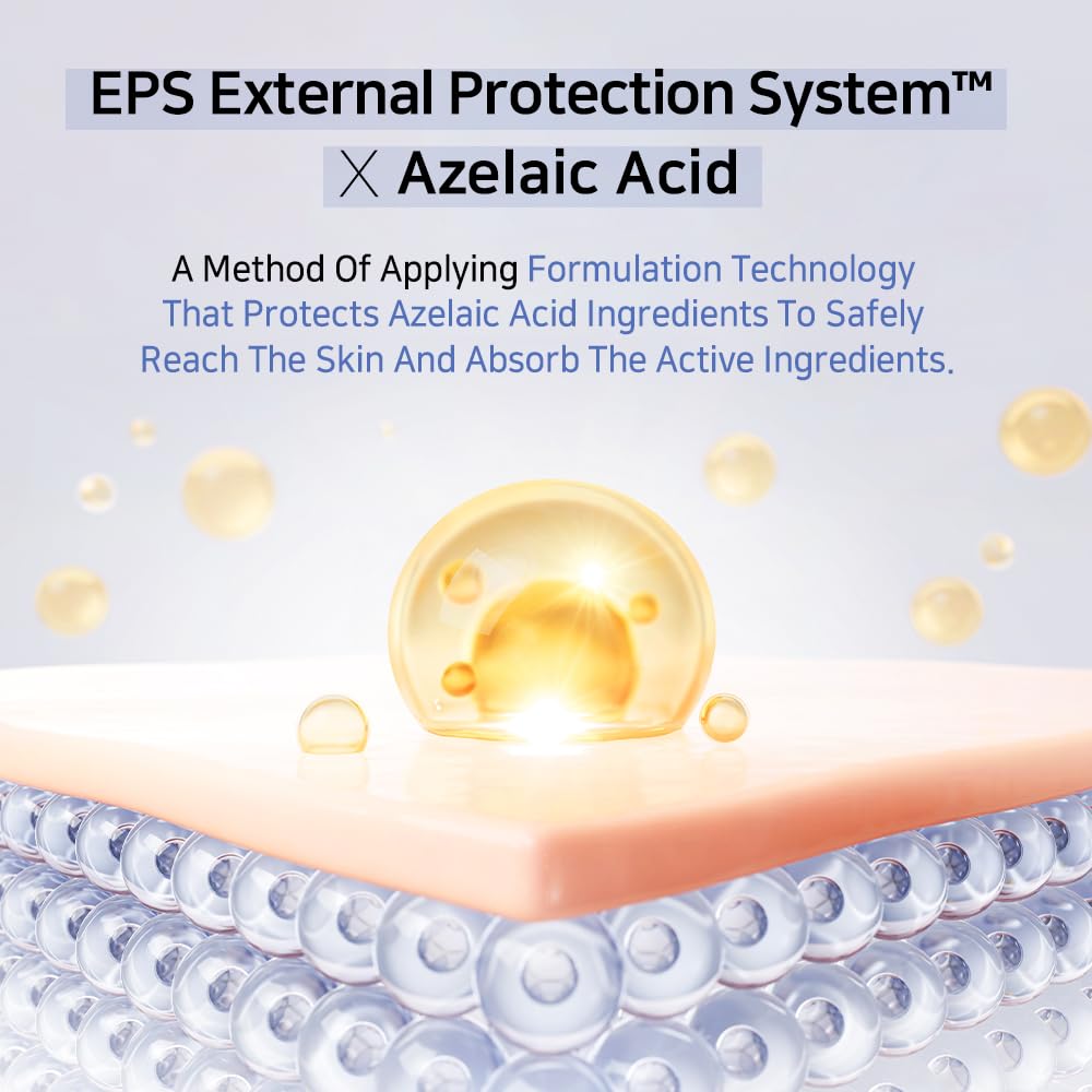 Azelaic Acid Peptide Ampoule Serum - 31.7% Concentration | Korean Skincare for Acne & Sensitive Skin, 1.35 FL.OZ