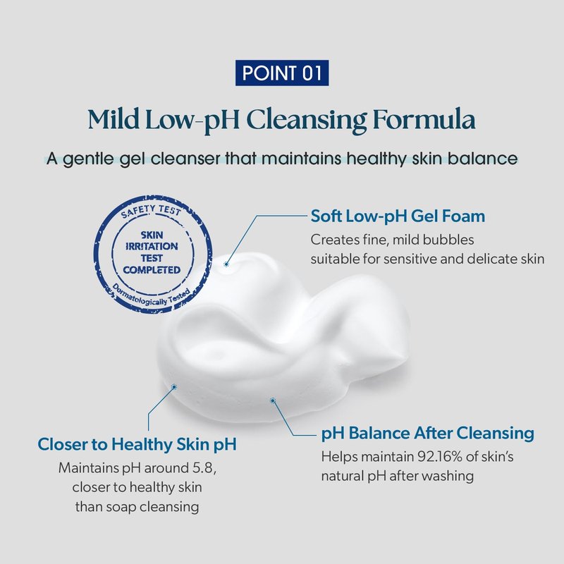 CURECODE Soothing Relief Cleanser (250ml) - Gentle foaming action with Ceramide for All Skin Types, Microbiome Science, and St. John Formula to soothe sensitive dry skin
