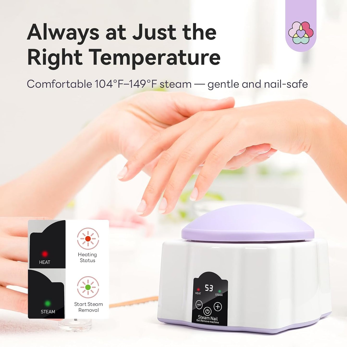 Saviland Nail Polish Remover Machine - Acetone Gel & Soaking Bowl for Acrylic Nails | Home DIY Use