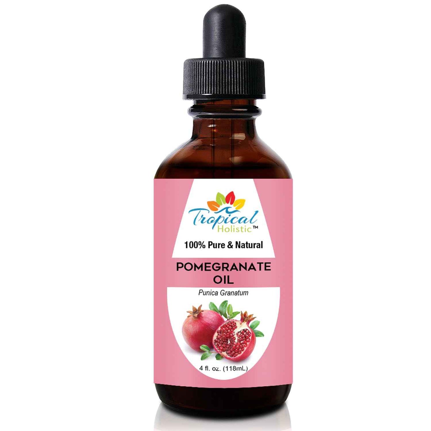 Tropical Holistic Pomegranate Seed Oil, 4oz - 100% Pure Natural Cold-Pressed Unrefined Pomegranate Oil:Skin Moisturizer for Face, Hair, DIY, Men's Beard & Women's Skin Care