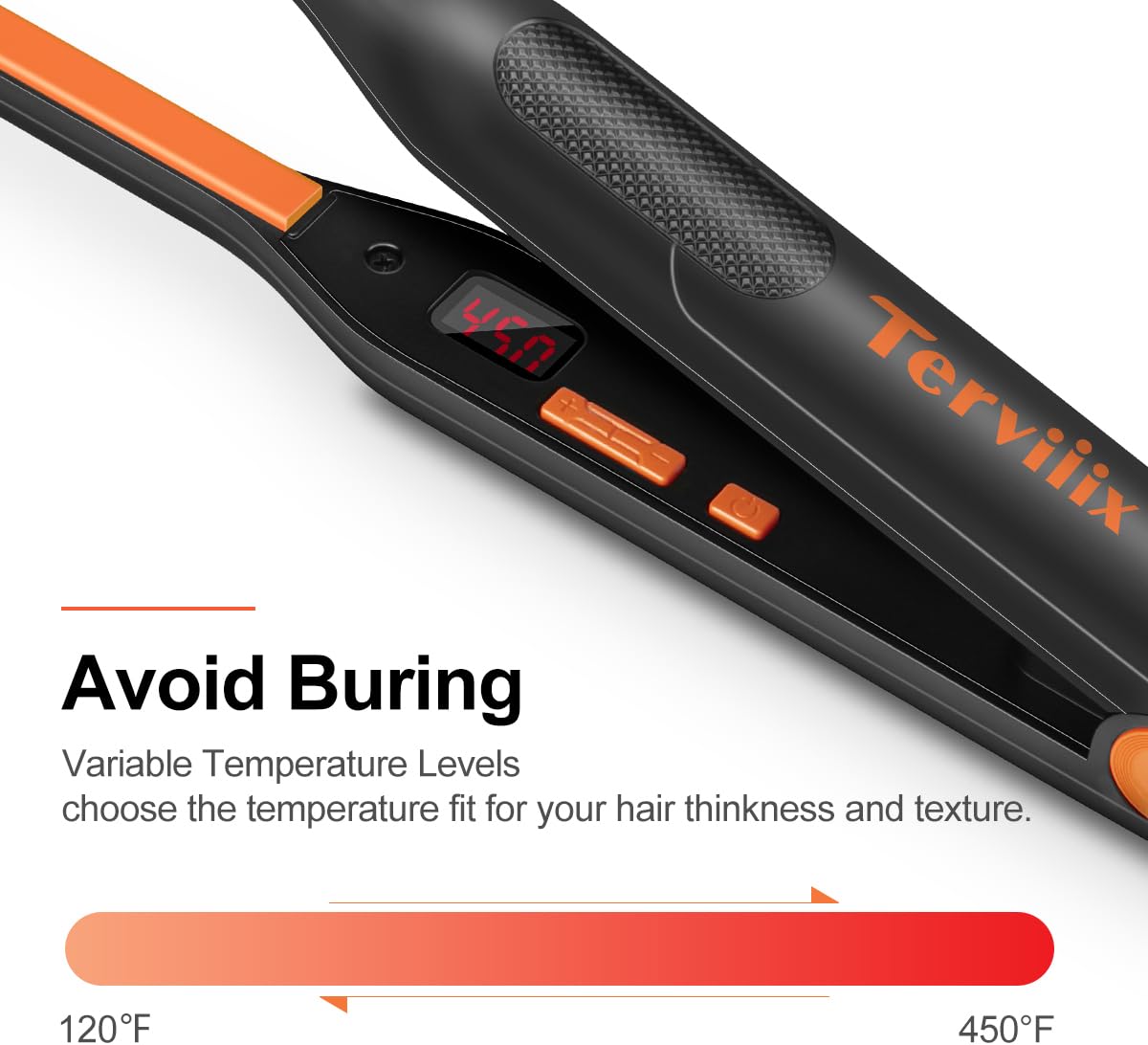 Terviiix Small Flat Iron for Short Hair, 3/10 Inch