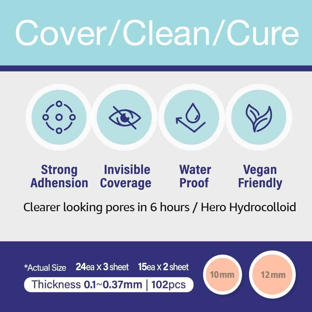 OLIVE YOUNG | Care Plus Spot Patch 1 Pack (102 Count - 10mm*72ea + 12mm*30ea) + Care Plus Large Size Korean Spot Pimple Patches 1Pack (81 Count - 12mm*45ea + 14mm*36ea)