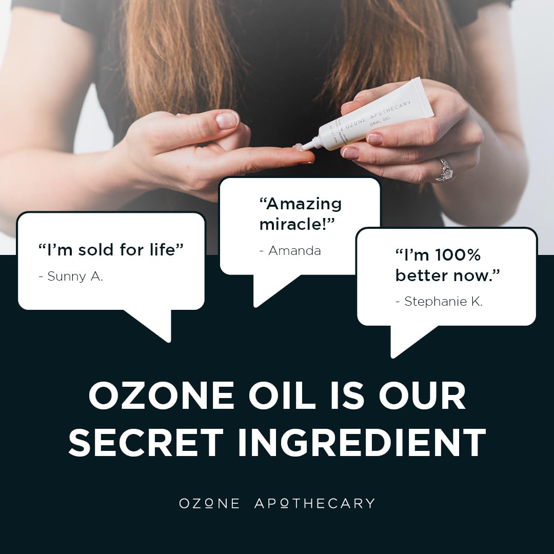 Ozone Apothecary Oral Gel Ozone Oil Infused Gel Dental Care Antibiotic-Free Multipurpose for Promoting Healthy Mouth
