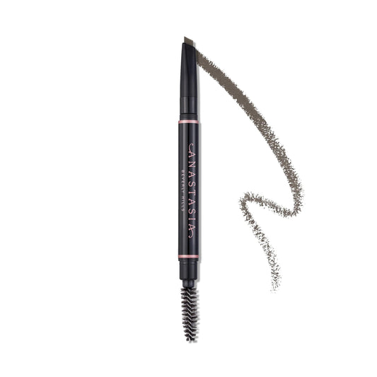 Anastasia Beverly Hills Brow Definer - 3-in-1 Triangular-Tipped Retractable Eyebrow Pencil with Spoolie - Multi-Functional Definer to Fill, Detail & Blend Brows - Taupe