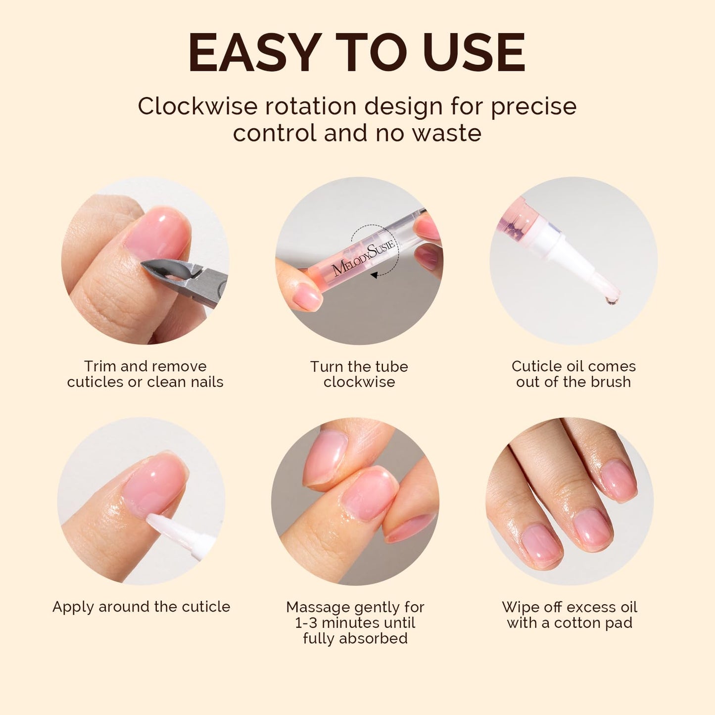 MelodySusie 12Pcs Cuticle Oil Pen Set,Nail Moisturizing Cuticle Oil Enriched with Vitamin E,Softens and Repairs cuticles,Nail Strengthener,Protects Damaged Skin,Thin Nails