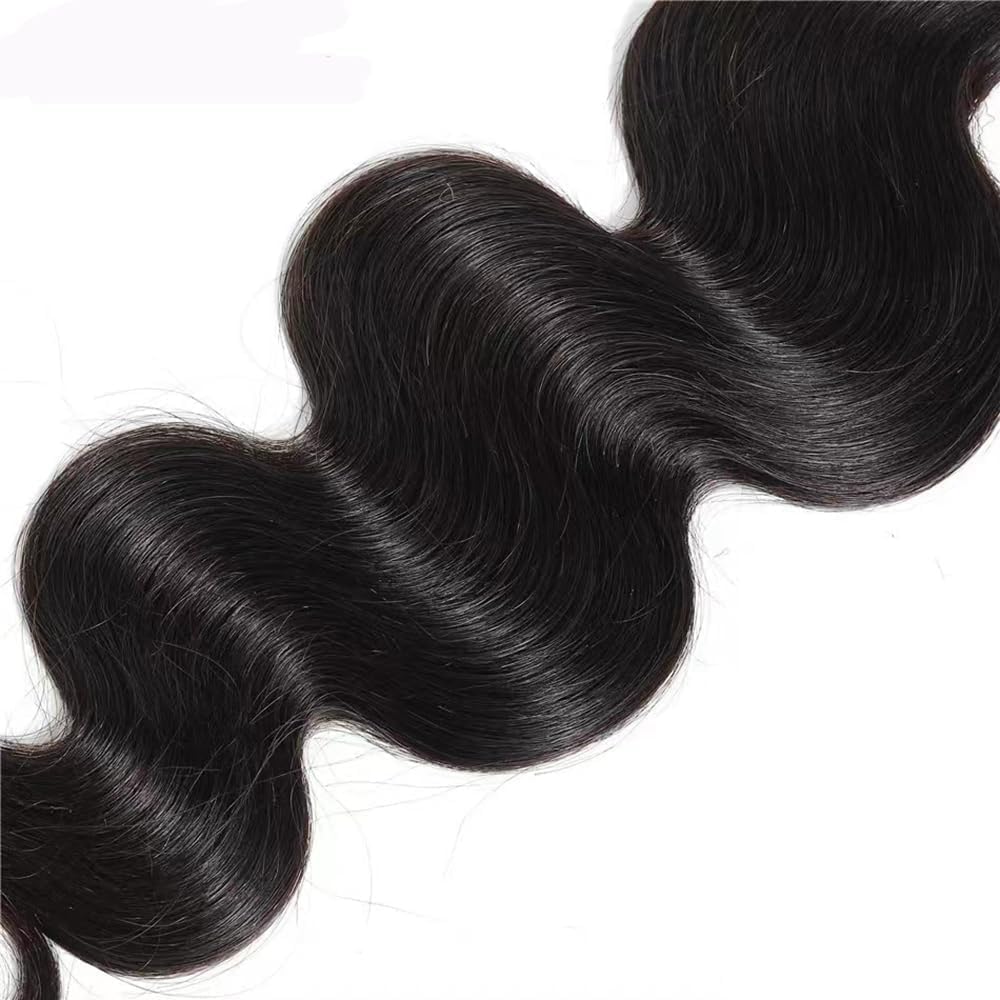 Body Wave Human Hair Bundles 18 Inch Body Single Bundle #1B Natural Black Human Hair Unprocessed Native Virgin Hair 100g Total Double Weft Crochet Human Hair Extensions for Women
