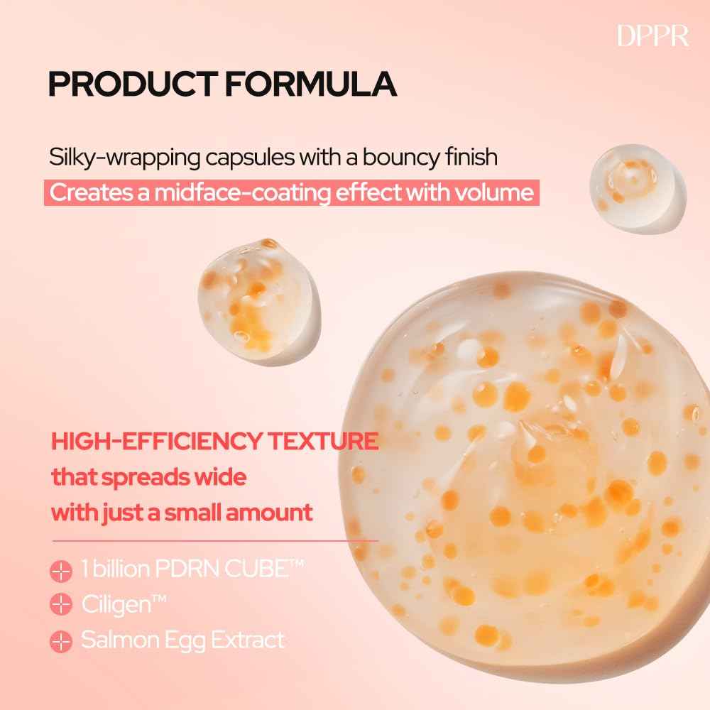 DPPR PDRNCUBE Middleshot Cream, Pink PDRN Cream, Korean Skin Care, Collagen, Glass Skin, Daily Skin Care, Hydrating Serum to even skin tone, Deep Moisturizer for Dry Skin(1.69 fl.oz / 50ml)