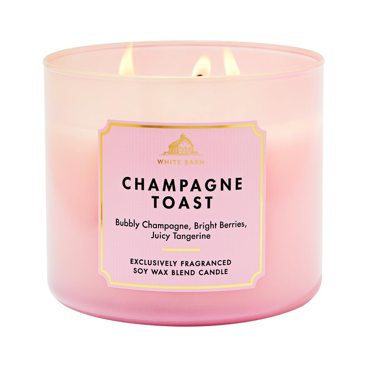 Bath & Body Works Champagne Toast 3-Wick Candle - Scented Candle for At-Home Use - Long-Lasting, Room-Filling Fragrance - High Fragrance Oil Concentration - Soy Wax Blend