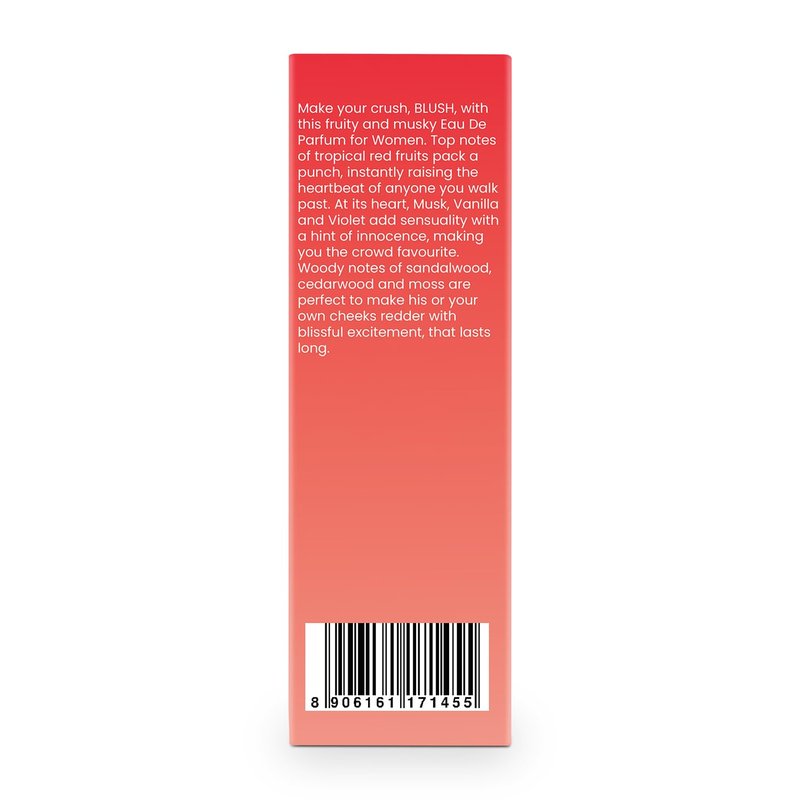 Bellavita Luxury Blush Eau de Parfum | 100 ml (3.4 fl.oz.) | Perfume for Women | Sweet, Tropical Red Fruits, Musk, and Sandalwood Notes | Long Lasting Fragrance | Mother's day Present