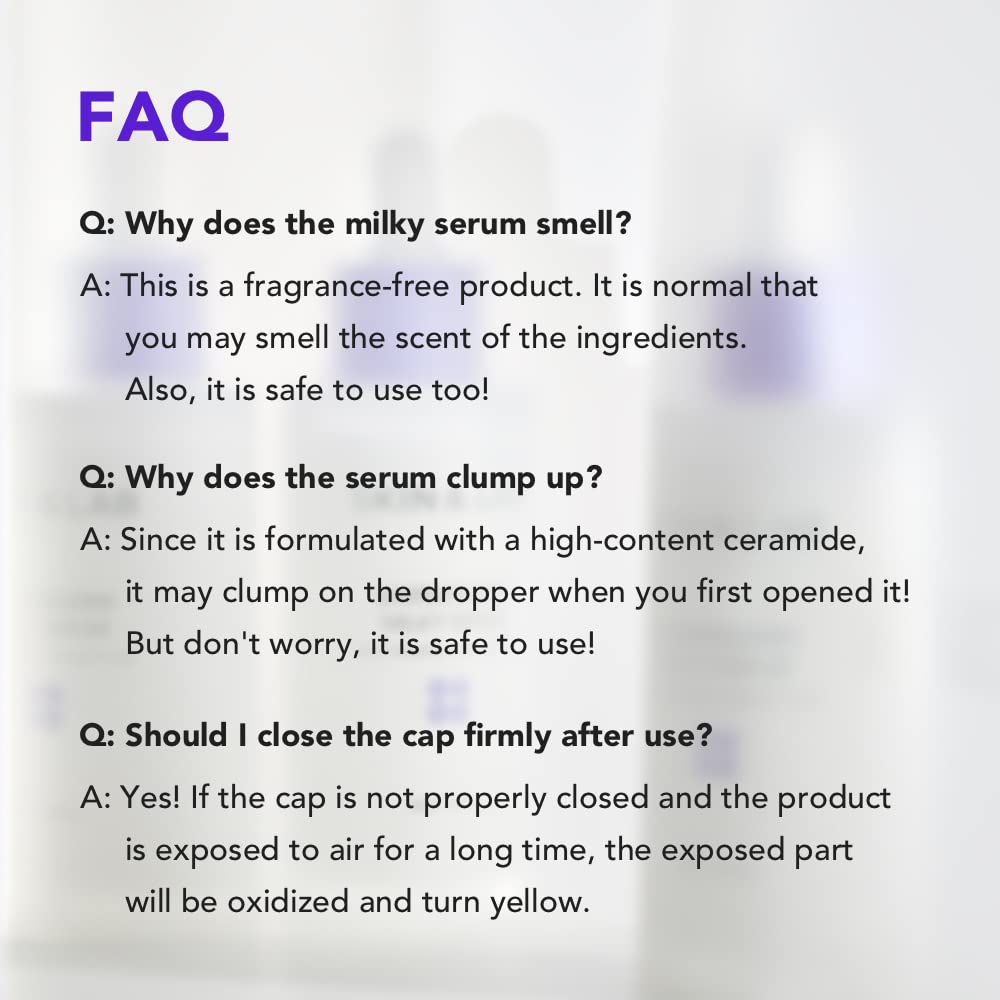[SKIN&LAB] Barrierderm Milky Serum | Milk Ceramide Complex, Squalane, and Panthenol to repair Skin Barrier | Made in Korea | 1.69 Fl Oz