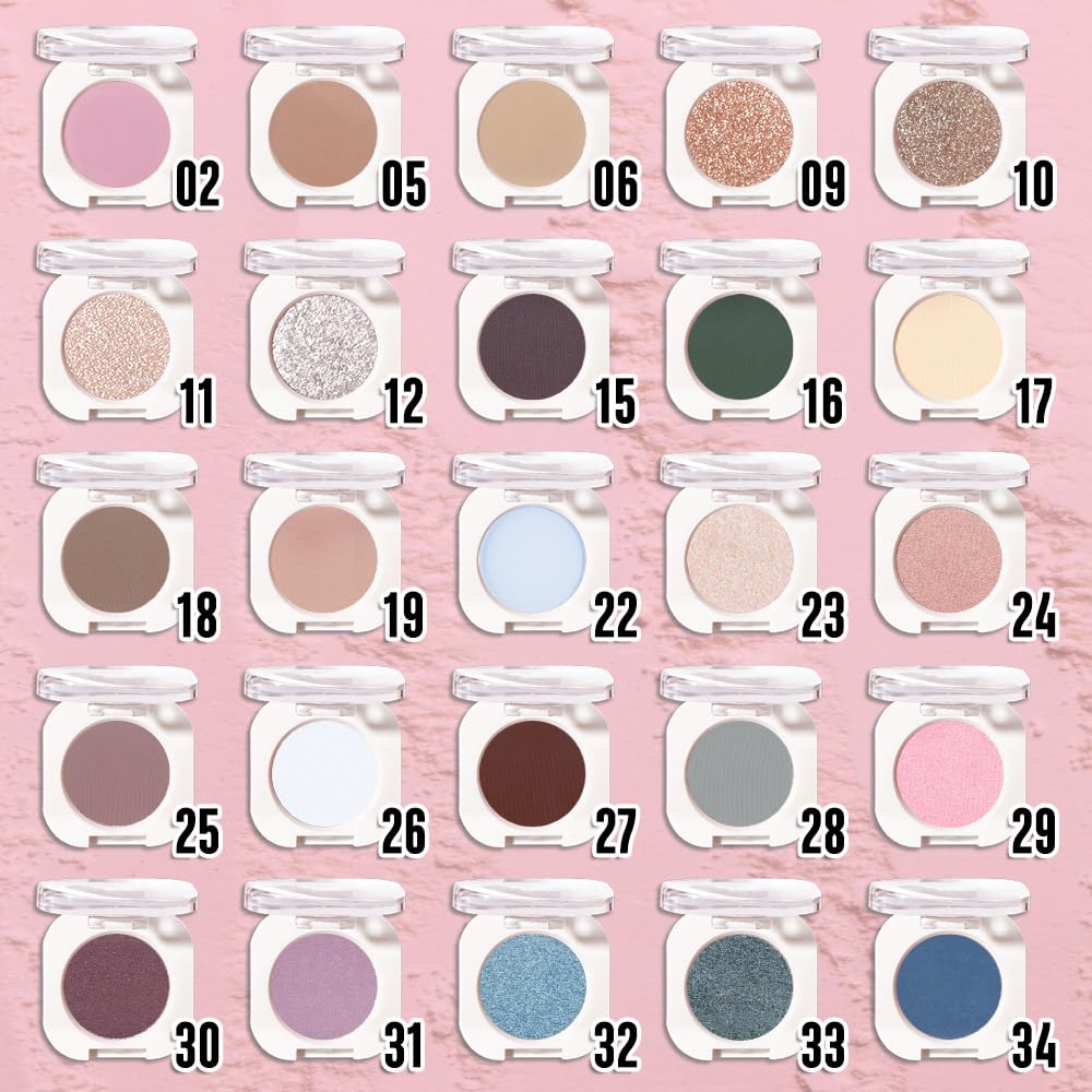 Nude Pink Matte Eyeshadow - Lightweight Blendable Mini Eye Shadow for Mature Skin | Waterproof & Vegan, 19g