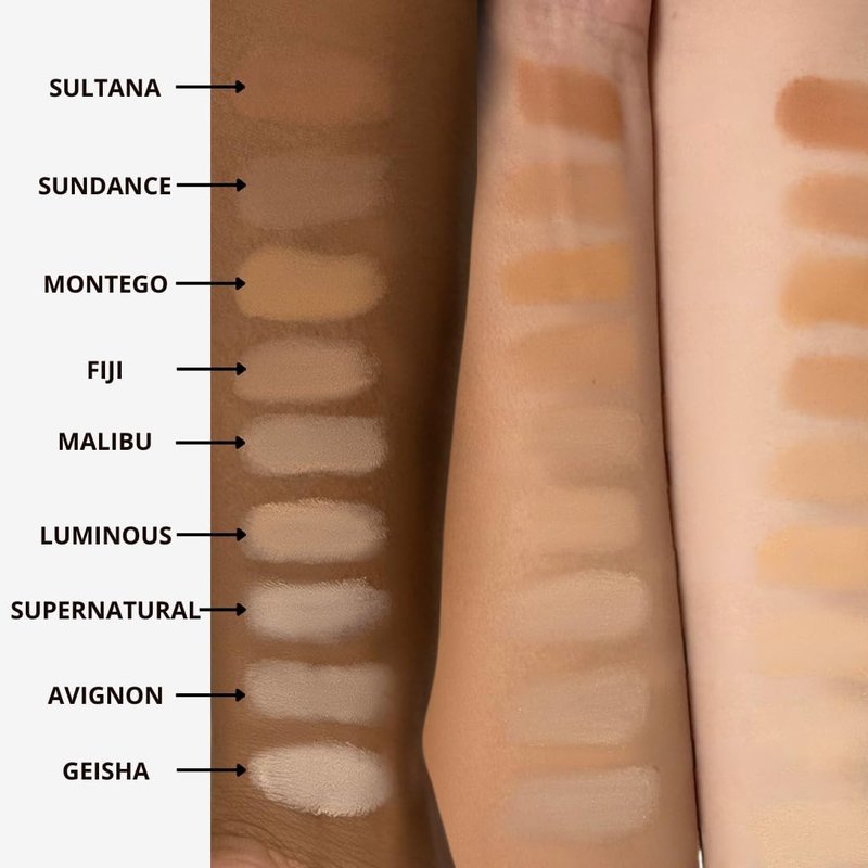 Honeybee Gardens Pressed Mineral Powder Foundation - Warm Tan Neutral Shade | Adjustable Coverage, Natural Finish, 7.5g