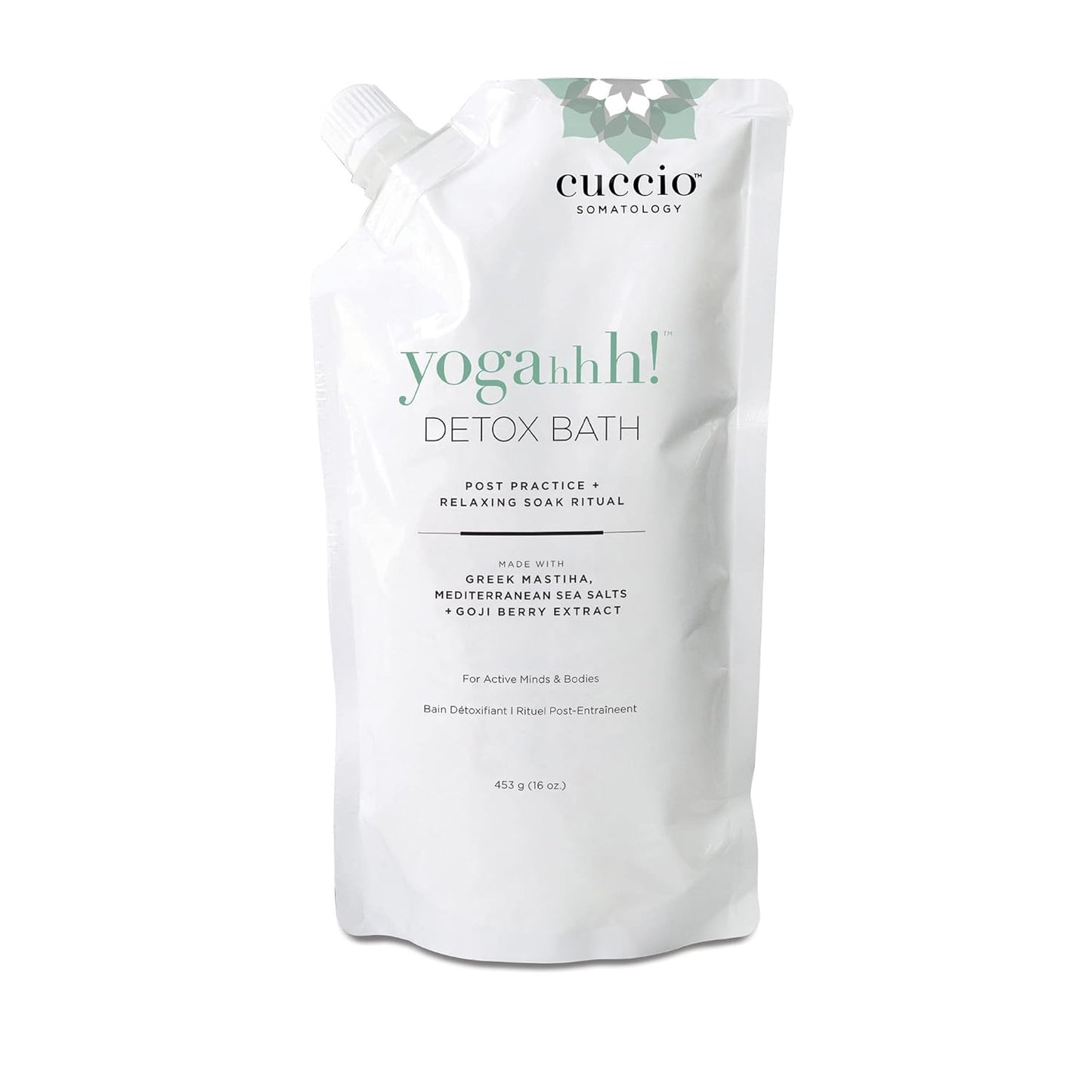 Cuccio Somatology Yogahhh! Detox Bath Soak - Relaxing Epsom Salts with Goji Berries & Eucalyptus | 16 oz