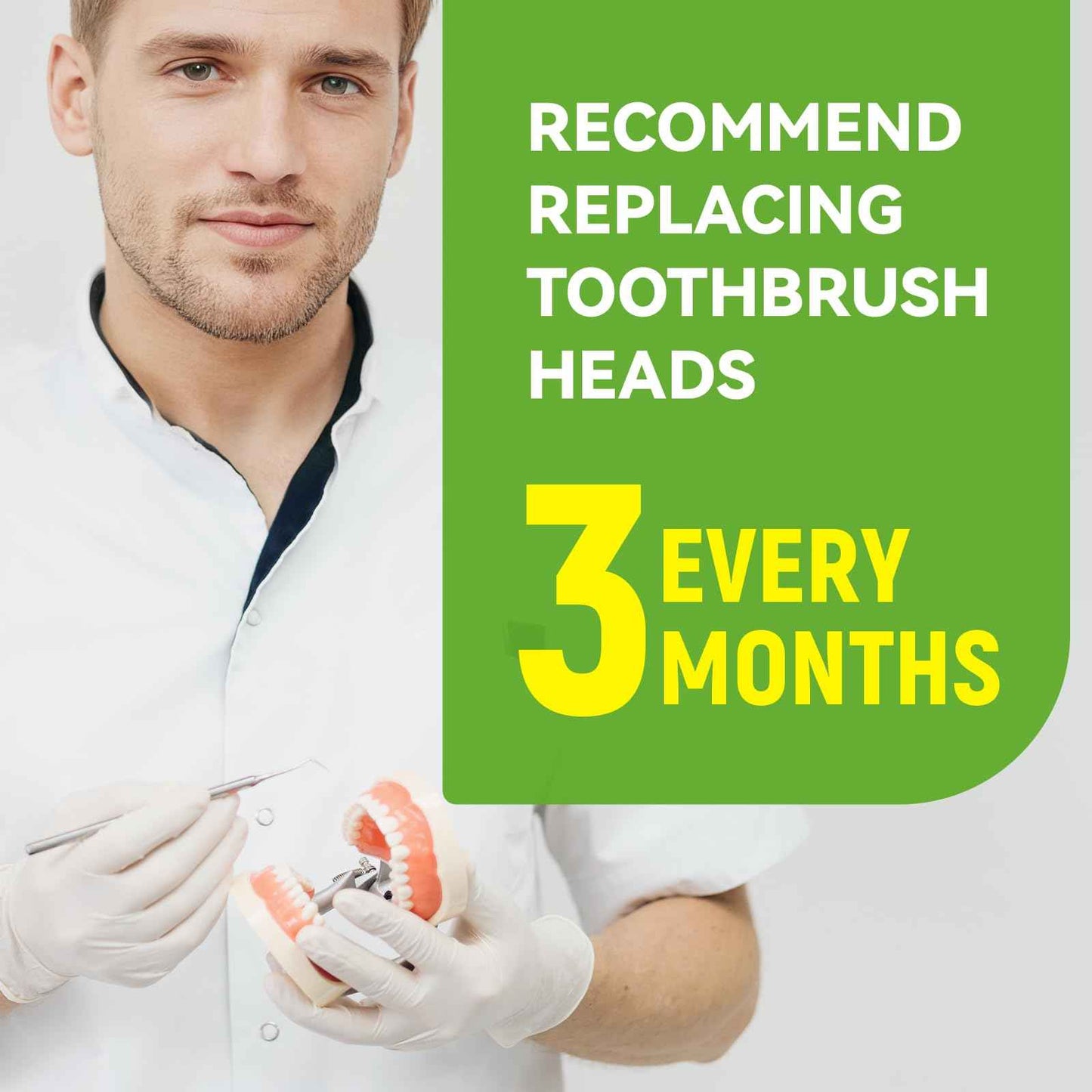 PONPACE Bamboo Toothbrush Heads Compatible with 7AM2M, Extra Soft Castor-Oil Bristles for Sensitive Teeth, Eco-Friendly & Gentle Cleaning