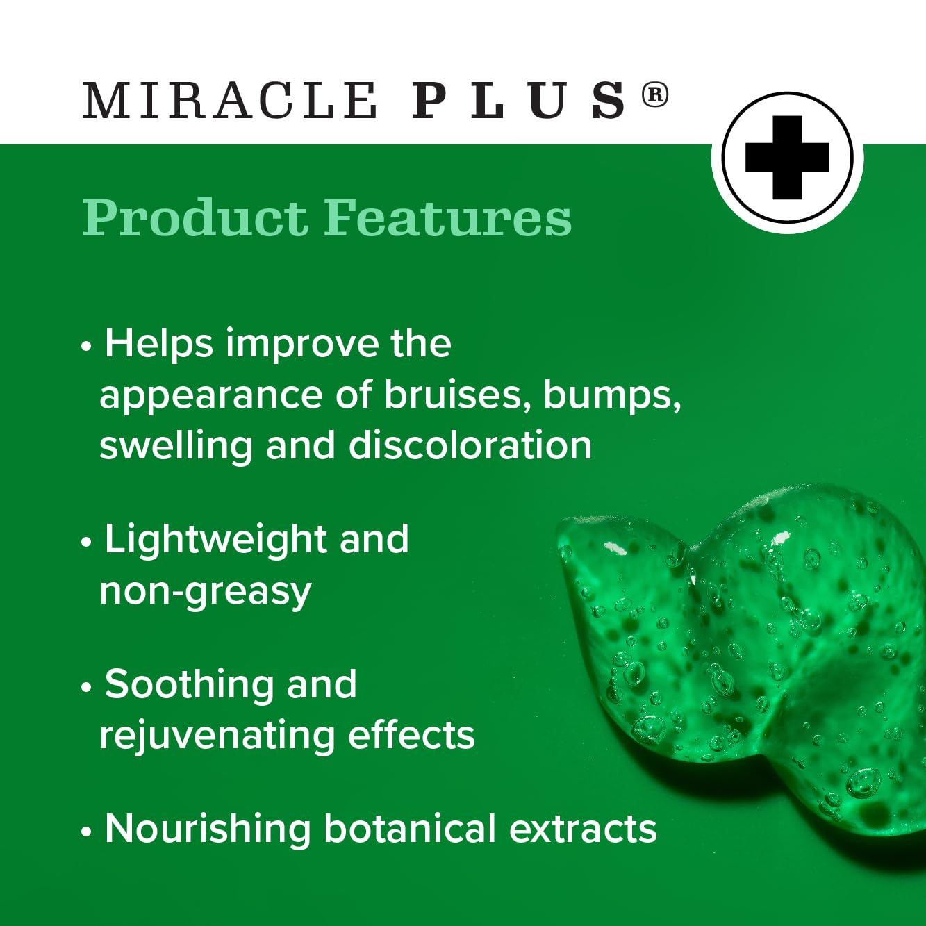 Miracle Plus Natural Arnica Bruise Gel For Body | Skin Care Arnica Montana Lotion Topical Gel | Extra Strength Vitamin K Cream Ointment, 4 Fl Oz, 2-Pack