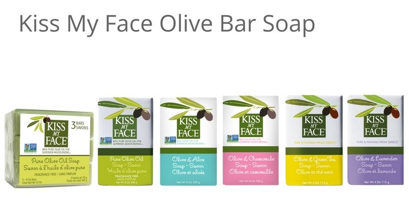 Kiss My Face Pure Olive Oil Soap - Moisturizing Aloe Vera Bar Soap | 8 oz, 8 Pack