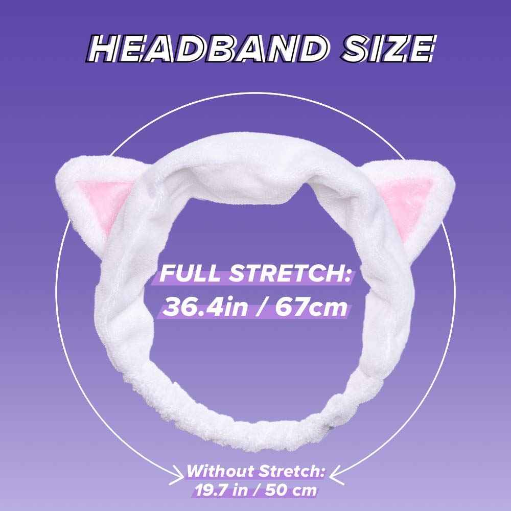 I DEW CARE Hydrogel Eye Patch - Starlit Kitten, 5 EA + Face Wash Headband - White Cat, 1 Count Bundle