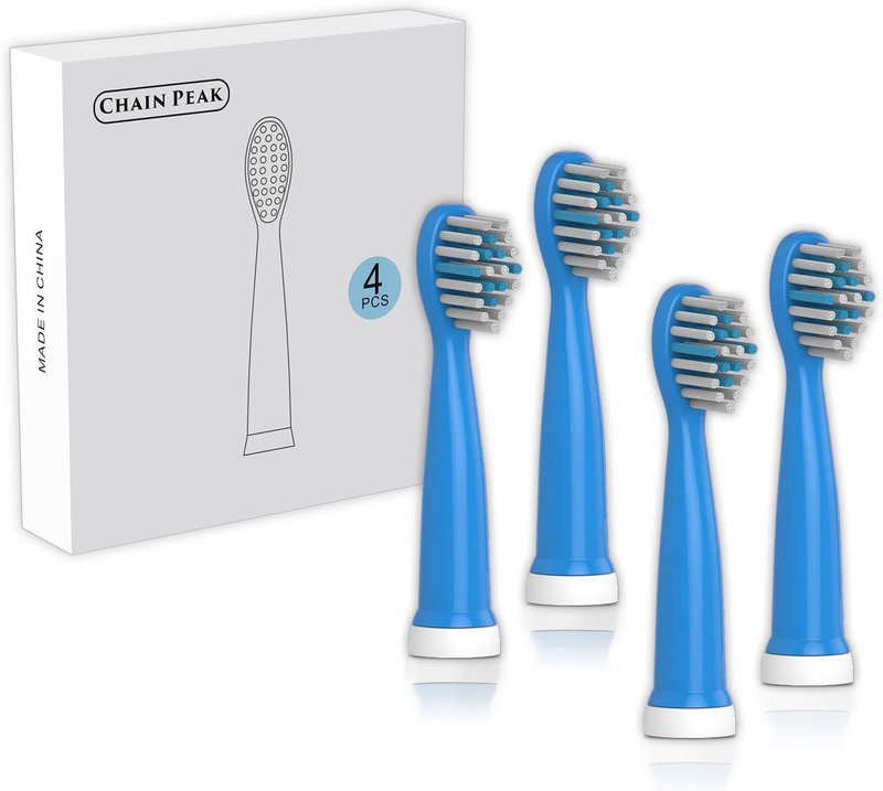 Electric Toothbrush Heads for Kids - Dark Blue Replacement Heads | 4-Pack 8620/8630
