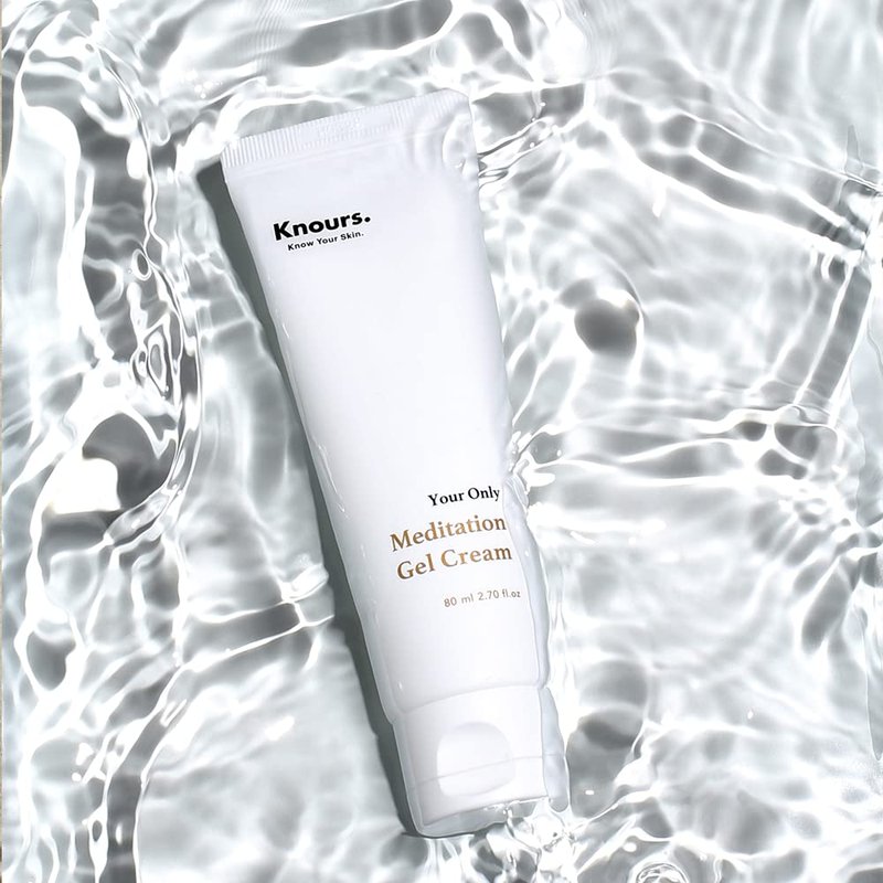 Knours. Light Weight Water Based Gel Moisturizer, Vegan Peppermint Squalane & Ceramide NP Hydrating Soothing Cooling (80ml 2.7 fl oz.)