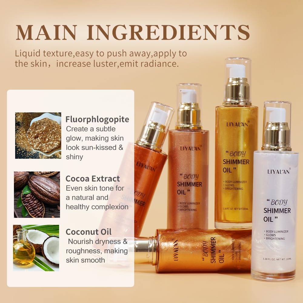 LIYALAN Shimmer Body Oil