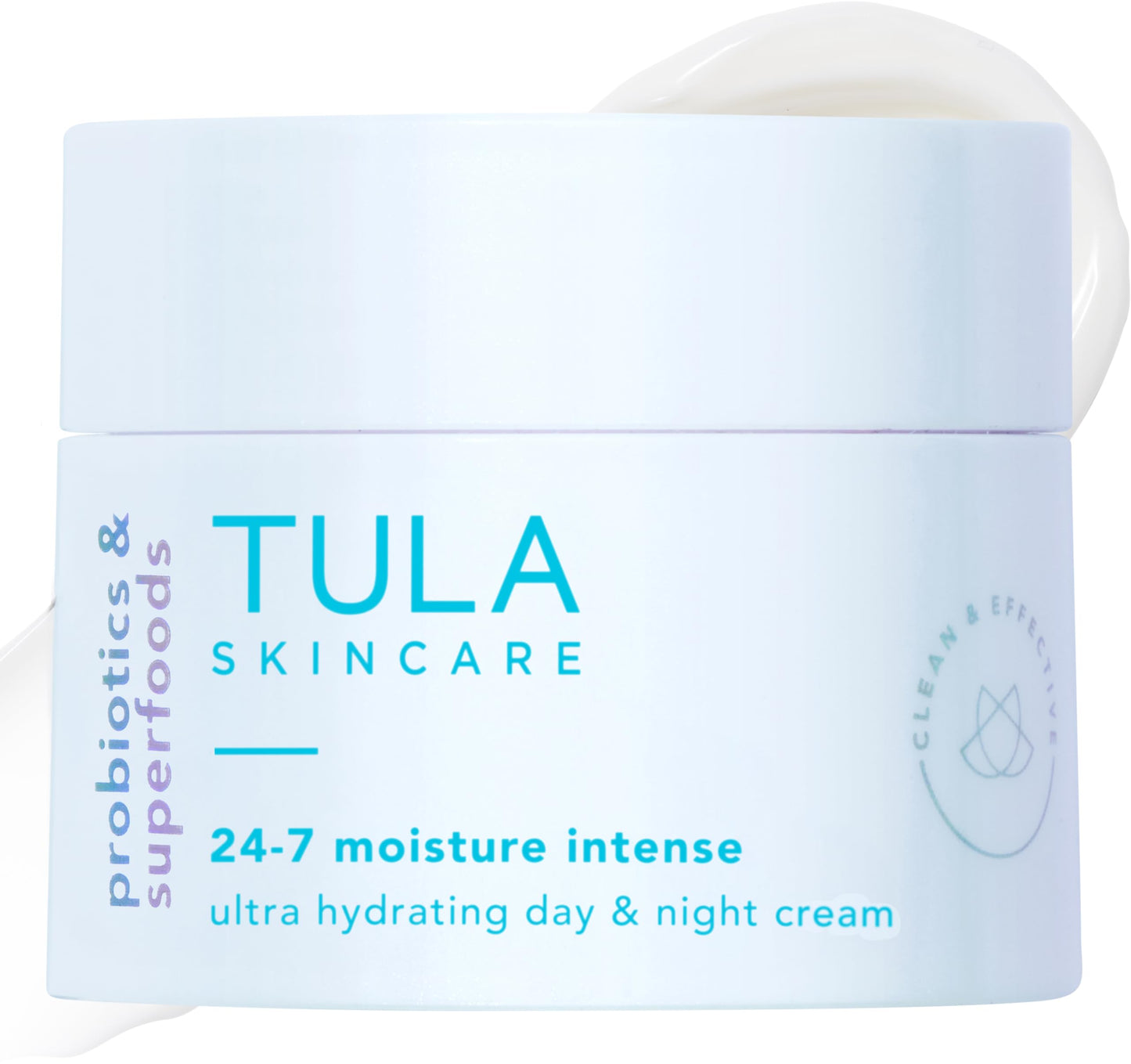 TULA Skin Care 24-7 Moisture Intense Ultra Hydrating Day & Night Cream - Travel-Size, Ultra Nourishing Moisturizer for Face. Soothe Skin, Maintain Skin Balance & Improve Skin Smoothness, 0.5 oz.