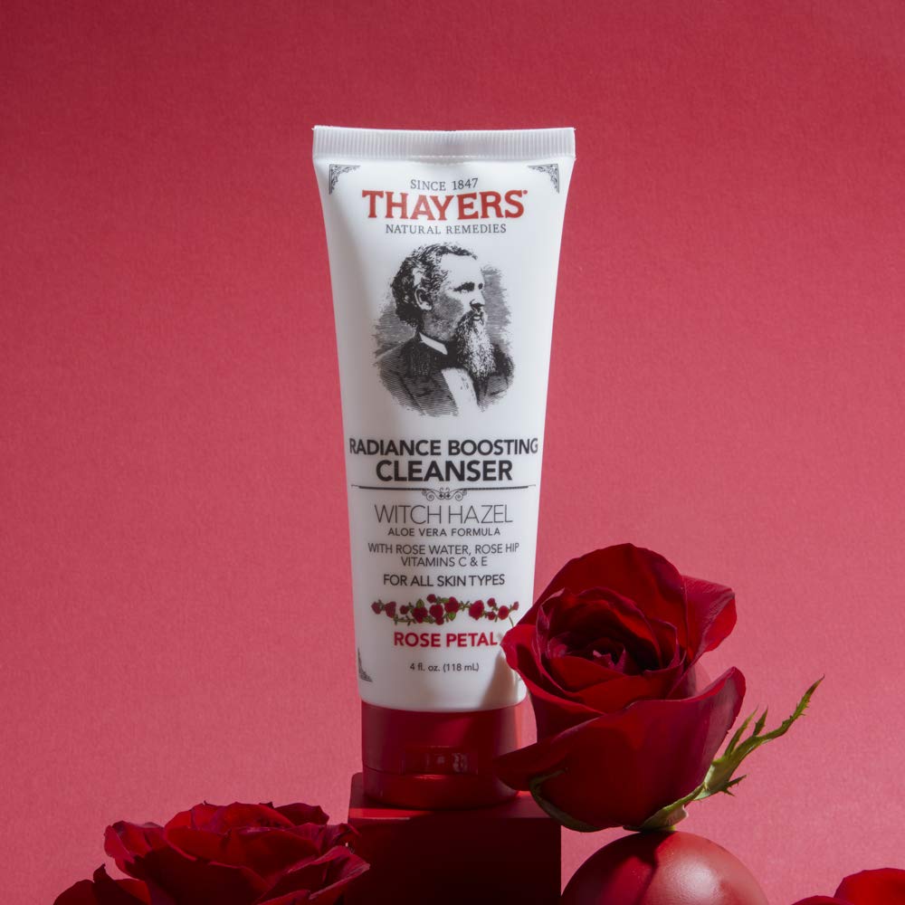 Thayers Rose Petal Cleanser - Radiance Boosting with Vitamin C & E | 4 Ounces