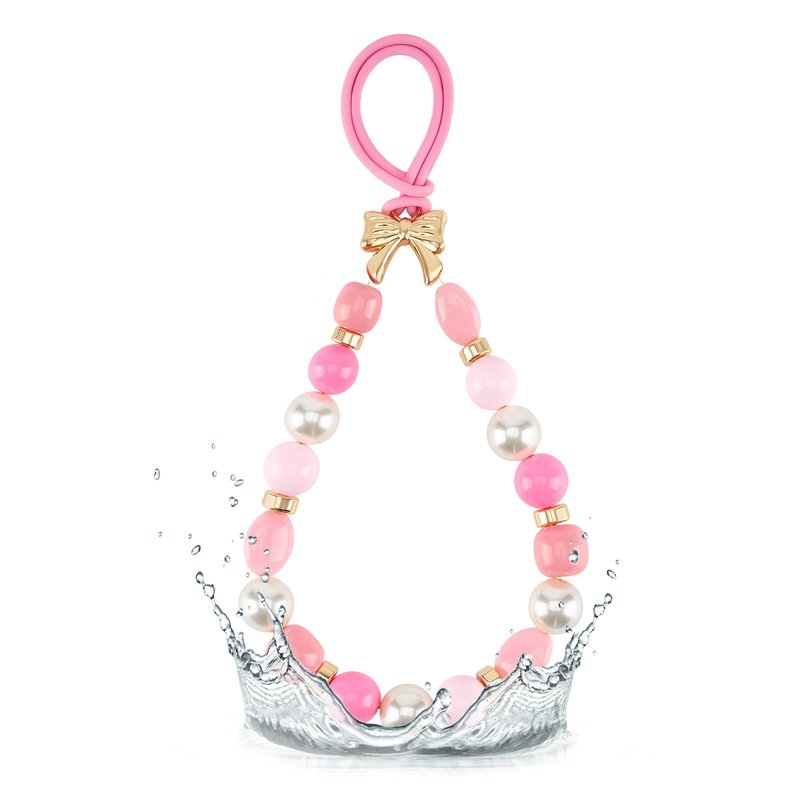 Case-Mate Bag Charm for Tote, Bag, Handbags, Purse and Cooler - Ballet Pink Pearl, Colorful Beads with Soft Silicon Loop [6 inch] - Beach-Ready, Stylish, Cute Beaded Charm - Waterproof and Non-Tarnish