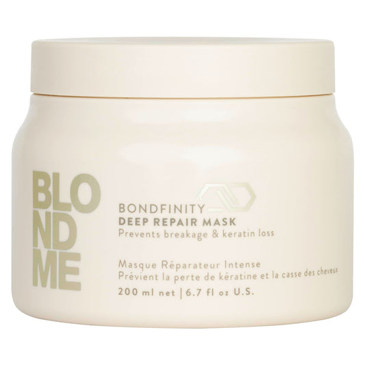 BlondMe Bondfinity Deep Repair Mask for Blonde Hair | Intensive Hair Treatment | Strengthens, Repairs, & Prevents Breakage | For Blonde, Lightened, & Grey Hair