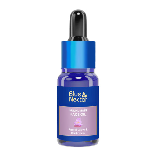 Blue Nectar Kumkumadi Oil for Face | Ayurvedic Anti Aging Serum for Appearance & Radiance | Saffron & Sandalwood Kumkumadi Tailam Face Oil for Glowing Skin for Women & Men (26 Herbs, 0.33 Fl Oz)
