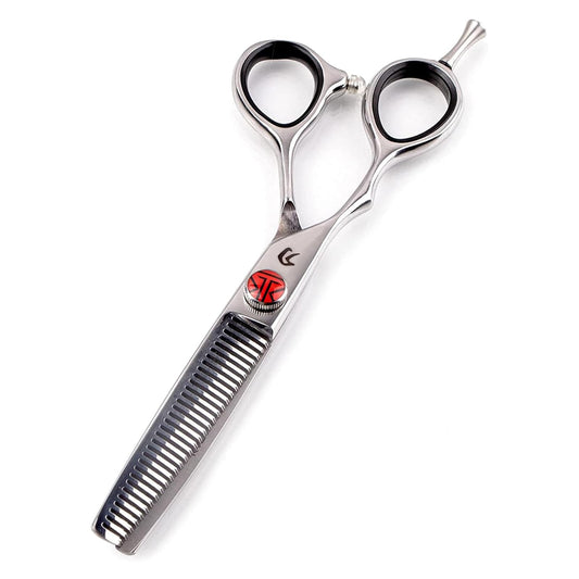 Professional Left-Handed Thinning Shears Tokko Katana Classic, 440C Japanese Steel Salon-Quality Taper Hair Scissors, Ergonomic Design & Ideal for Lefty Professionals Barber and DIY, 6.5 Inches