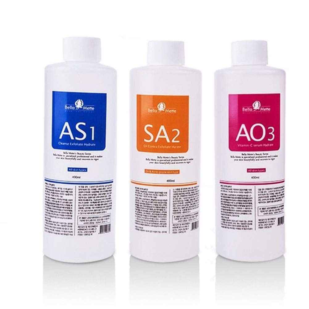 AS1 SA2 AO3 Aqua Peeling Solution Premium Salon Professional Dermabrasion Serum for Small Bubble Skin Care Facial Mask Machine (AS1 SA2 AO3, 3)