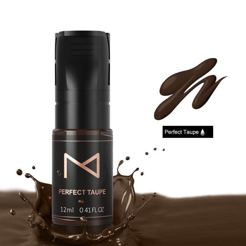 M Cosmetic Microblading Ink Permanent Makeup Pigment Eyebrow Ink Microblading Pigment for Eyebrow Eyeliner - Machine Use Permanent Makeup -12ml (Perfect Taupe)