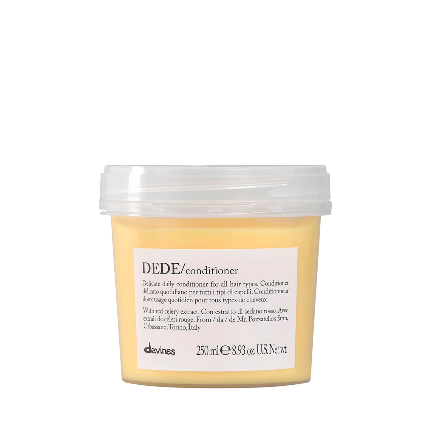 Davines DEDE Conditioner, Daily Lightweight Moisturizing Formula for Medium Fine & Fine Hair - Gentle Mineral-Rich Detangler to Soften & Untangle with Red Celery Extract, Weightless, 8.45 Fl Oz